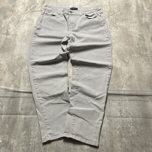 TALBOTS Women's Size 12 Simply Flattering 5 Pocket Jeans Gray Ankle Length